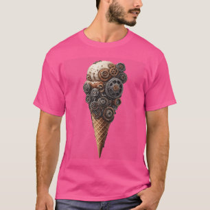 Camiseta Fantasia de Arte Gear do Sorvete Steampunk