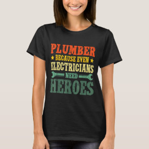 Camiseta Fantasia de Bombeiro Hidráulico Legal para Homens