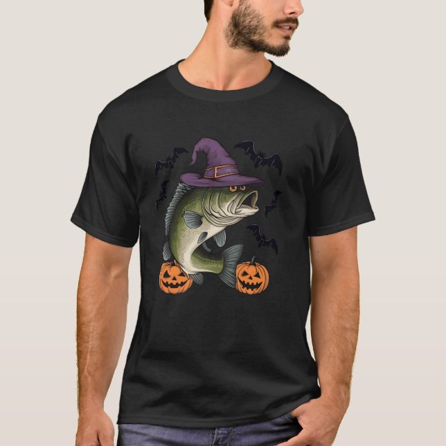 Camiseta Fantasia de Bruxa de Morcego de Abóbora Engraçada  (Frente)