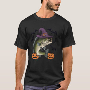Camiseta Fantasia de Bruxa Morcego Abóbora Engraçada Robalo