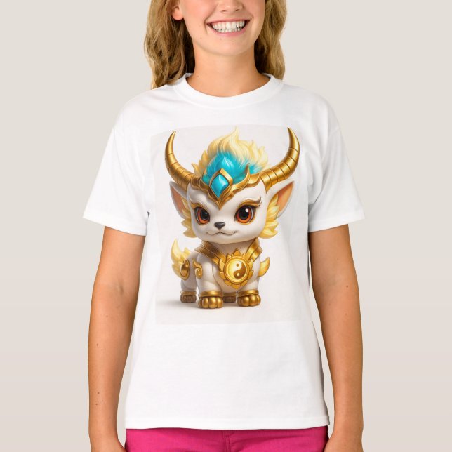 Camiseta Fantasia de Carneiro Dourado Fofo – Mític (Frente)
