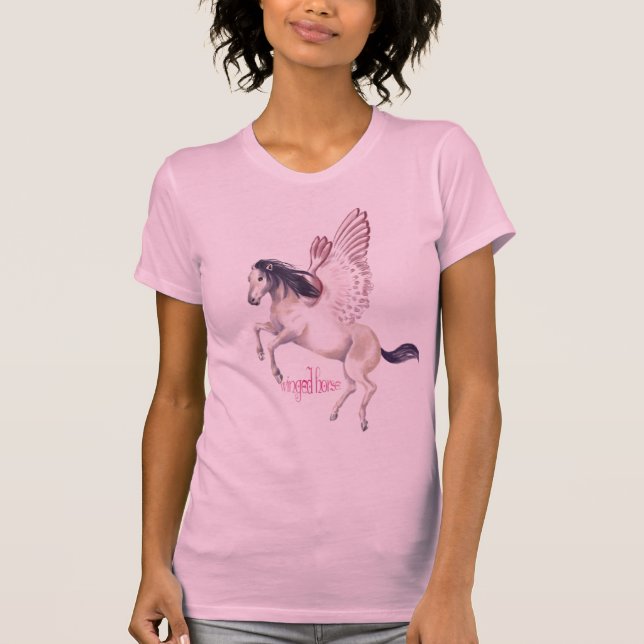 Camiseta fantasia de cavalo alado (Frente)
