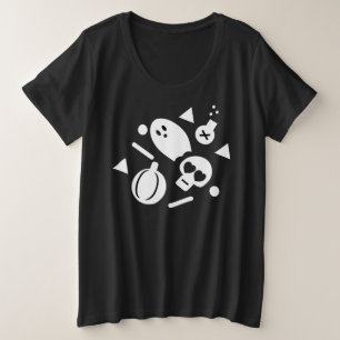 Camiseta Fantasia de Confete de Fantasma de Halloween Fofo