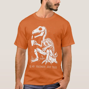 Camiseta Fantasia de Dinossauro Esqueleto Engraçado Gótico