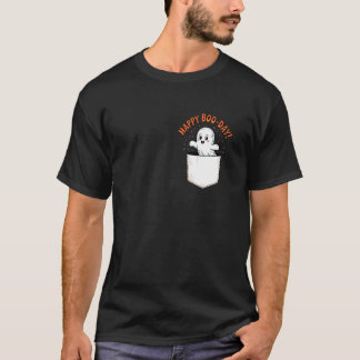 Camiseta Fantasia de Fantasma de Bolso Divertida para Hallo