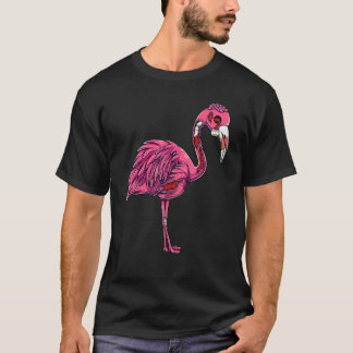 Camiseta Fantasia de Flamingo Zumbi Assustador para Hallowe