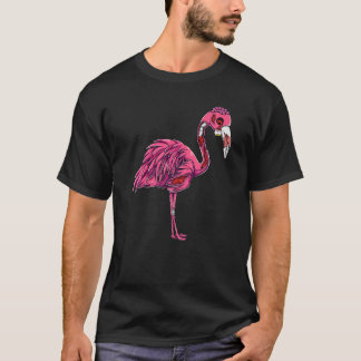 Camiseta Fantasia de Flamingo Zumbi Assustador para Hallowe