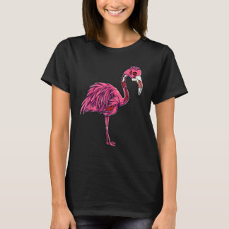 Camiseta Fantasia de Flamingo Zumbi Assustador para Hallowe