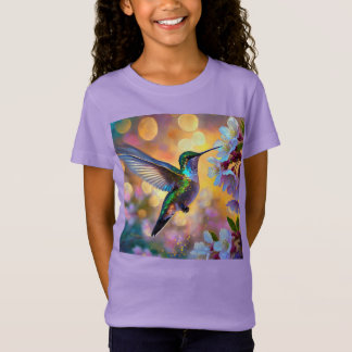 Camiseta Fantasia de Flor de Cerejeira Beija-flor