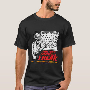 Camiseta Fantasia de Futebol Louco Draft Dominar Destruir D