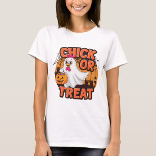 Camiseta Fantasia de Galinha Divertida para o Halloween Chi