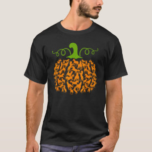 Camiseta Fantasia de Halloween Amante de Cavalo Abóbora par