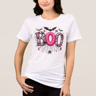 Camiseta Fantasia de Halloween Assustadora com Pedras Brilh