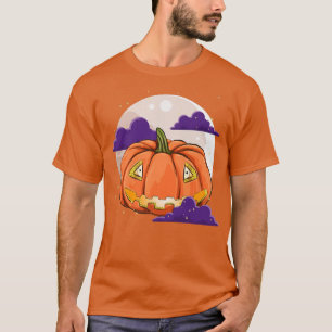 Camiseta Fantasia de Halloween Assustadora, Lua Cheia Assus