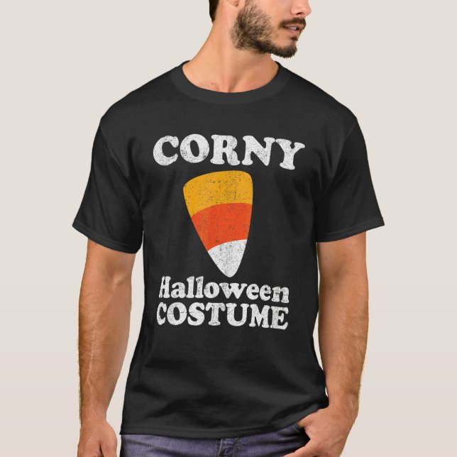 Camiseta Fantasia de Halloween Brega   Candy Corn Retro 80' (Frente)