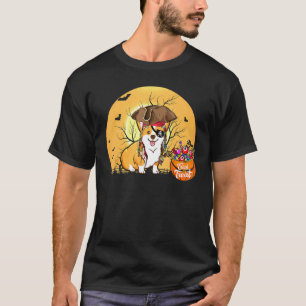 Camiseta Fantasia de Halloween de Corgi Pirata