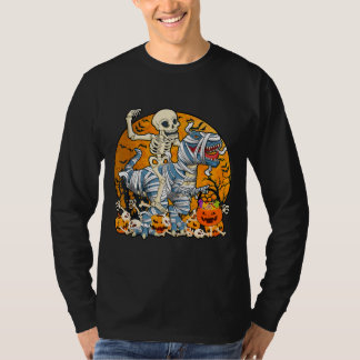 Camiseta Fantasia de Halloween Dinossauro Assustador Esquel