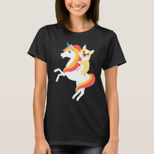 Camiseta Fantasia de Halloween do Cão Bonito Corgi Montando
