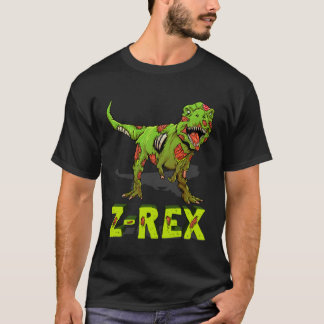 Camiseta Fantasia de Halloween do Zumbi Rex Zombiesaurus Z 