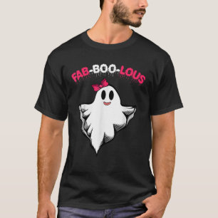 Camiseta Fantasia de Halloween Fantasma Boo Fabuloso Fab bo