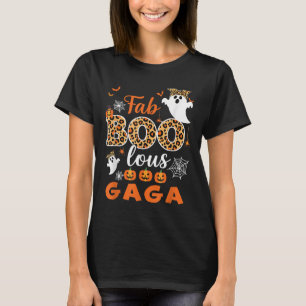 Camiseta Fantasia de Halloween Fofa Leopardo Boo Gaga Assus