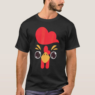 Camiseta Fantasia de Halloween Frango Face para Crianças Me