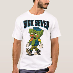 Camiseta Fantasia de Halloween Sick Seven 67 para Tendência