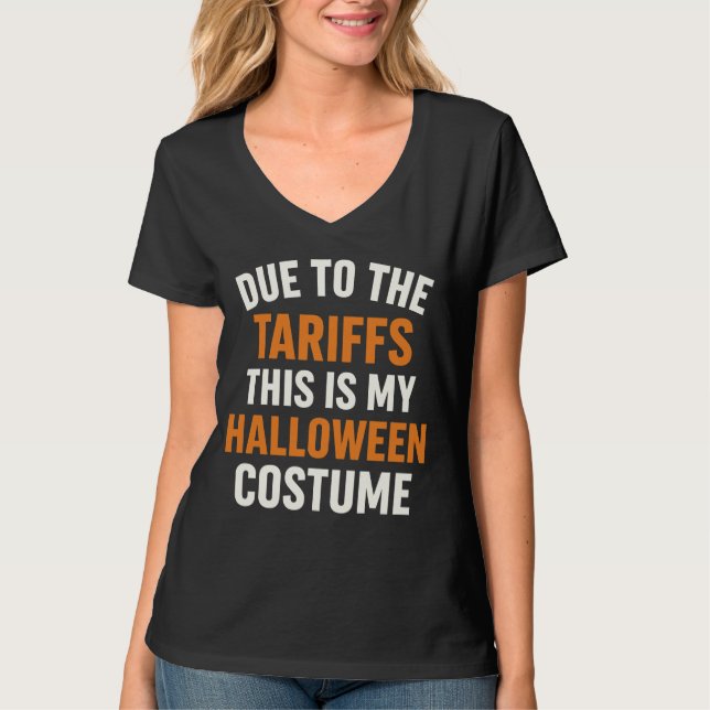 Camiseta Fantasia de Halloween Tarifa Engraçada (Frente)