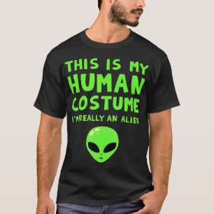 Camiseta Fantasia de Humano Alien Divertido