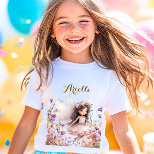 Camiseta Fantasia de Lavanda Fada flor silvestre pastel