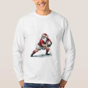 Camiseta Fantasia de Natal Jogando Papai Noel