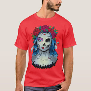 Camiseta Fantasia de Noiva Morta Esqueleto Halloween La Ca