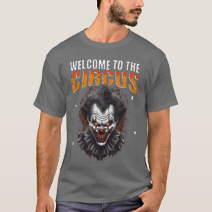 Camiseta Fantasia de Palhaço de Circo Assustador de Hallowe