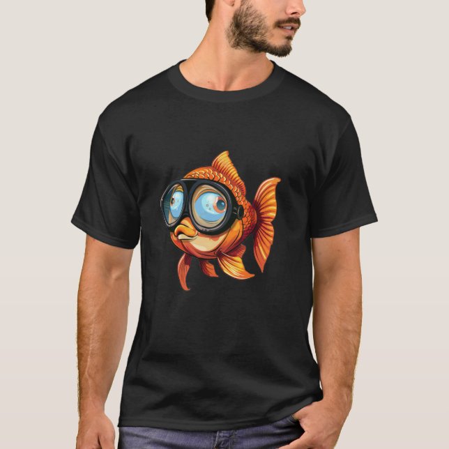 Camiseta Fantasia de Peixe Feio Engraçado (Frente)