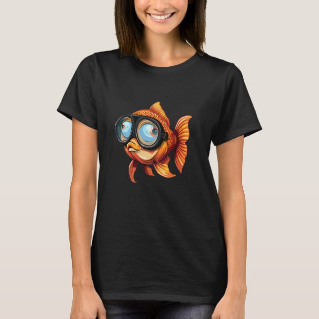 Camiseta Fantasia de peixe feio engraçado (Frente)