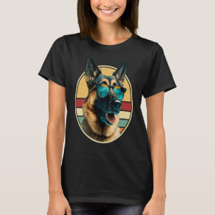 Camiseta Fantasia de Roupa de Cachorro Pastor Alemão Mãe Pa