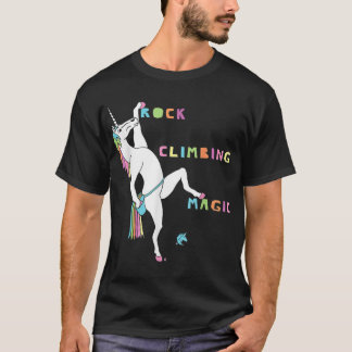 Camiseta Fantasia de unicórnio de escalada de rocha engraça