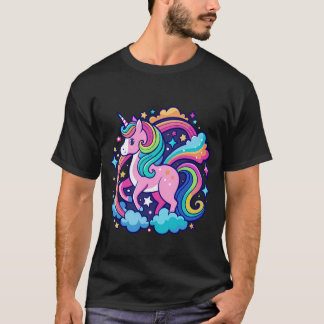 Camiseta Fantasia de Unicórnio Vibrante