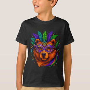 Camiseta Fantasia de Ursa Máscara de Carnaval para Mulheres