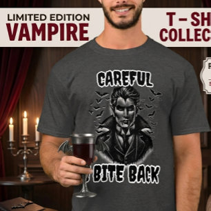 Camiseta Fantasia de Vampiro Divertido Halloween "Cuidado