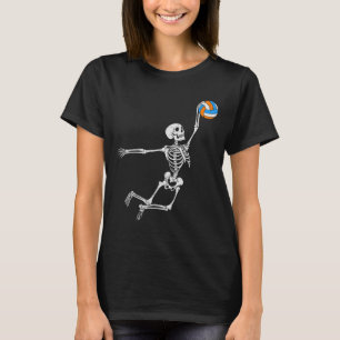 Camiseta Fantasia de Volei de Esqueleto de Halloween para M