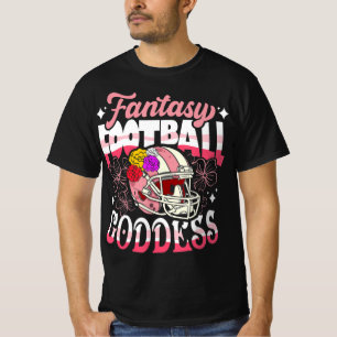Camiseta Fantasia divertida Deusa de Futebol Flor Mulheres