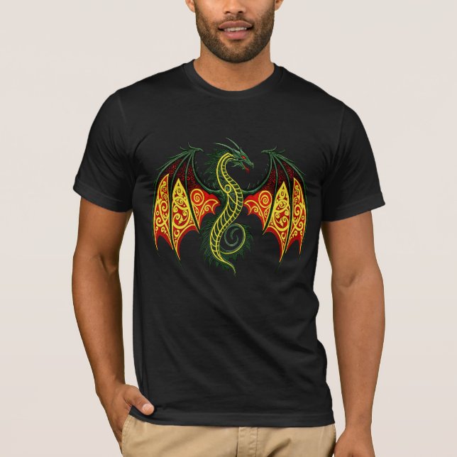 Camiseta Fantasia Dragão Voador Asas Míticas (Frente)