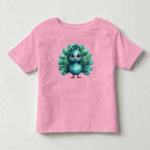 Camiseta Fantasia encantadora Pavão Azul Fofo