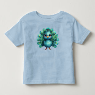 Camiseta Fantasia encantadora Pavão Azul Fofo