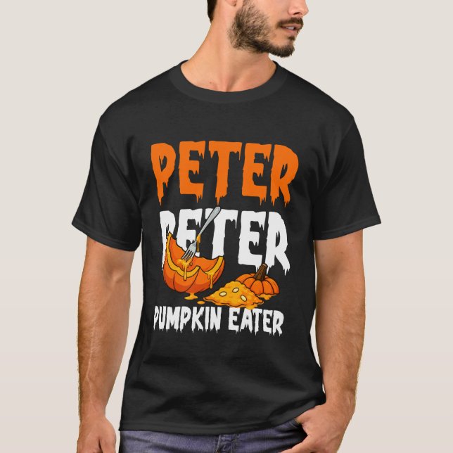 Camiseta Fantasia engraçada de Halloween do Comedor de Abób (Frente)