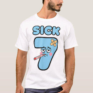 Camiseta Fantasia engraçada doente sete 67 para o Halloween