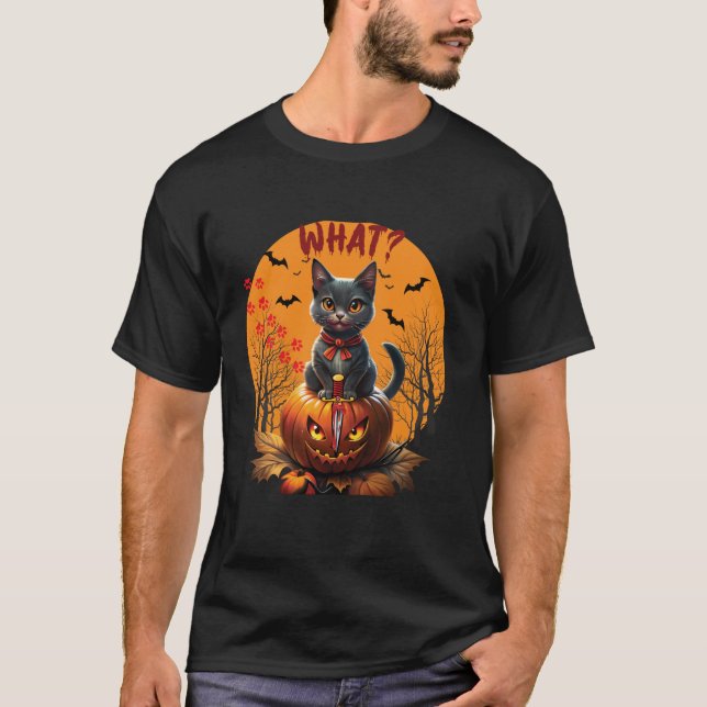 Camiseta Fantasia Engraçada Que Gato Negro Engraçado Assass (Frente)