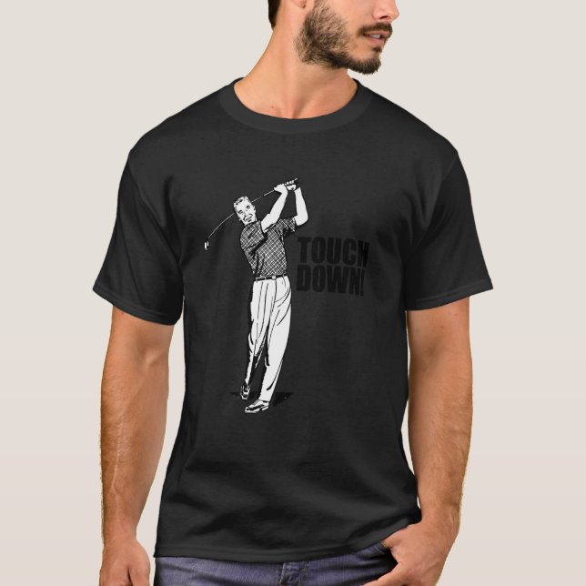 Camiseta Fantasia Engraçado de Tocar Futebol de Golf (Frente)
