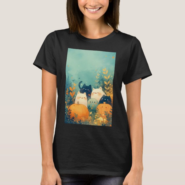 Camiseta Fantasia Felina de Outono (Frente)